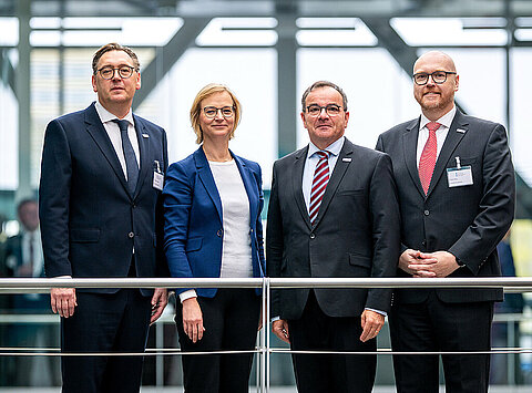 v.l.n.r.: Christian Giegold, Katja Wolf und Guido Müller, Silvio Jung