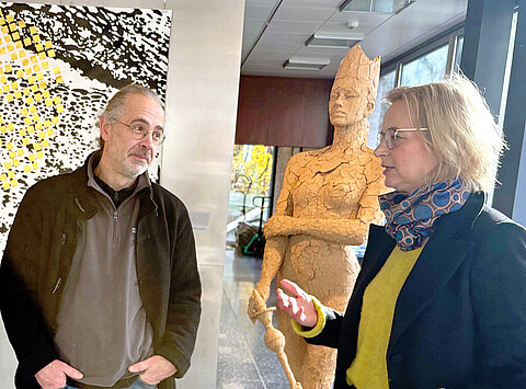 Peter Schäfer und Finanzministerin Katja Wolf