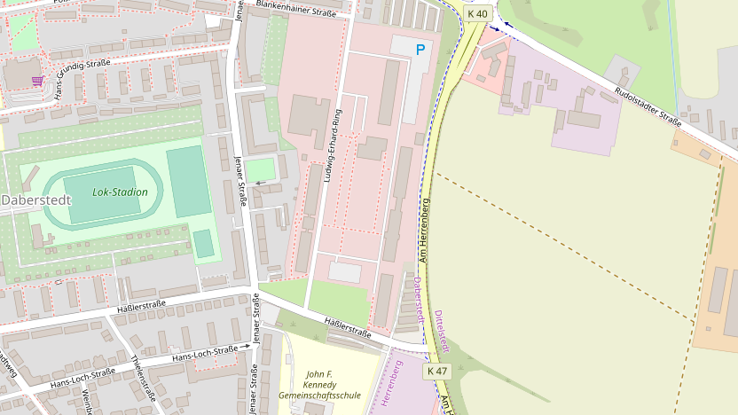 Ausschnitt Stadtplan Erfurt - Link zur Anfahrtsbeschreibung